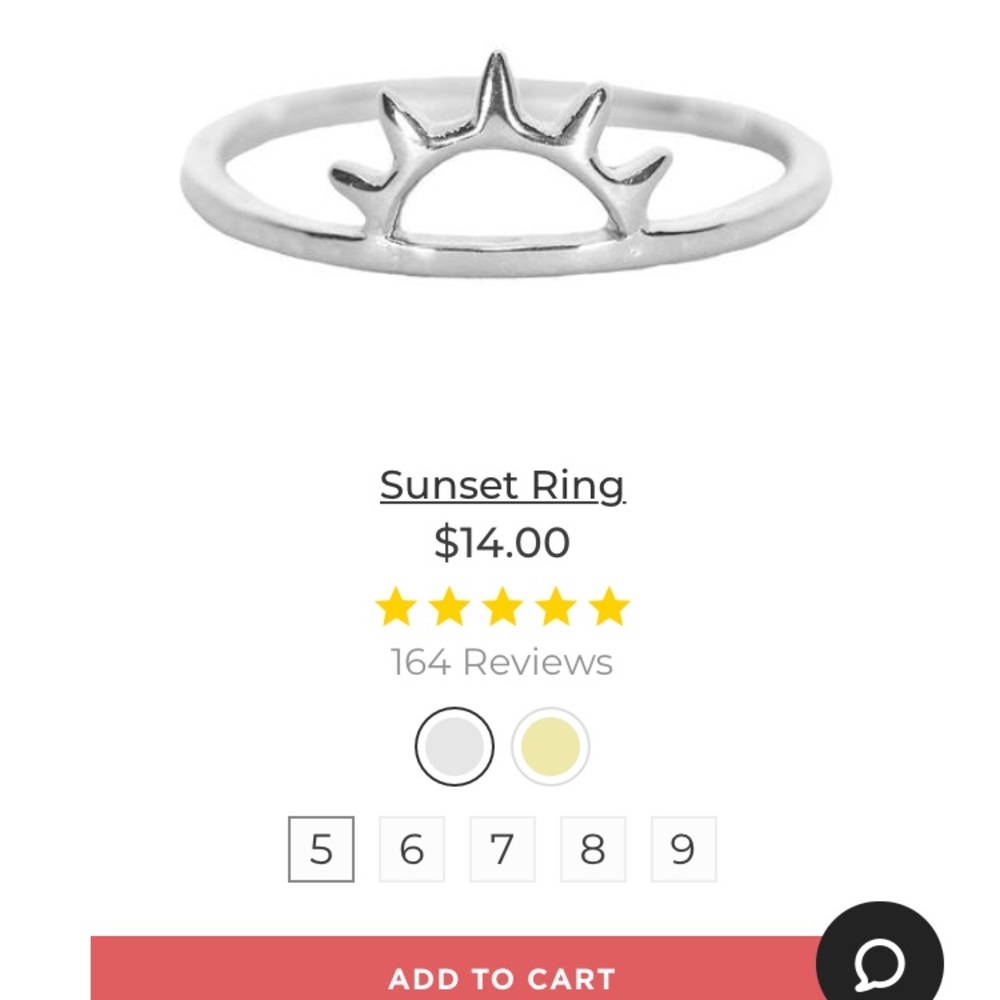 NWT Pura Vida Sunset Ring